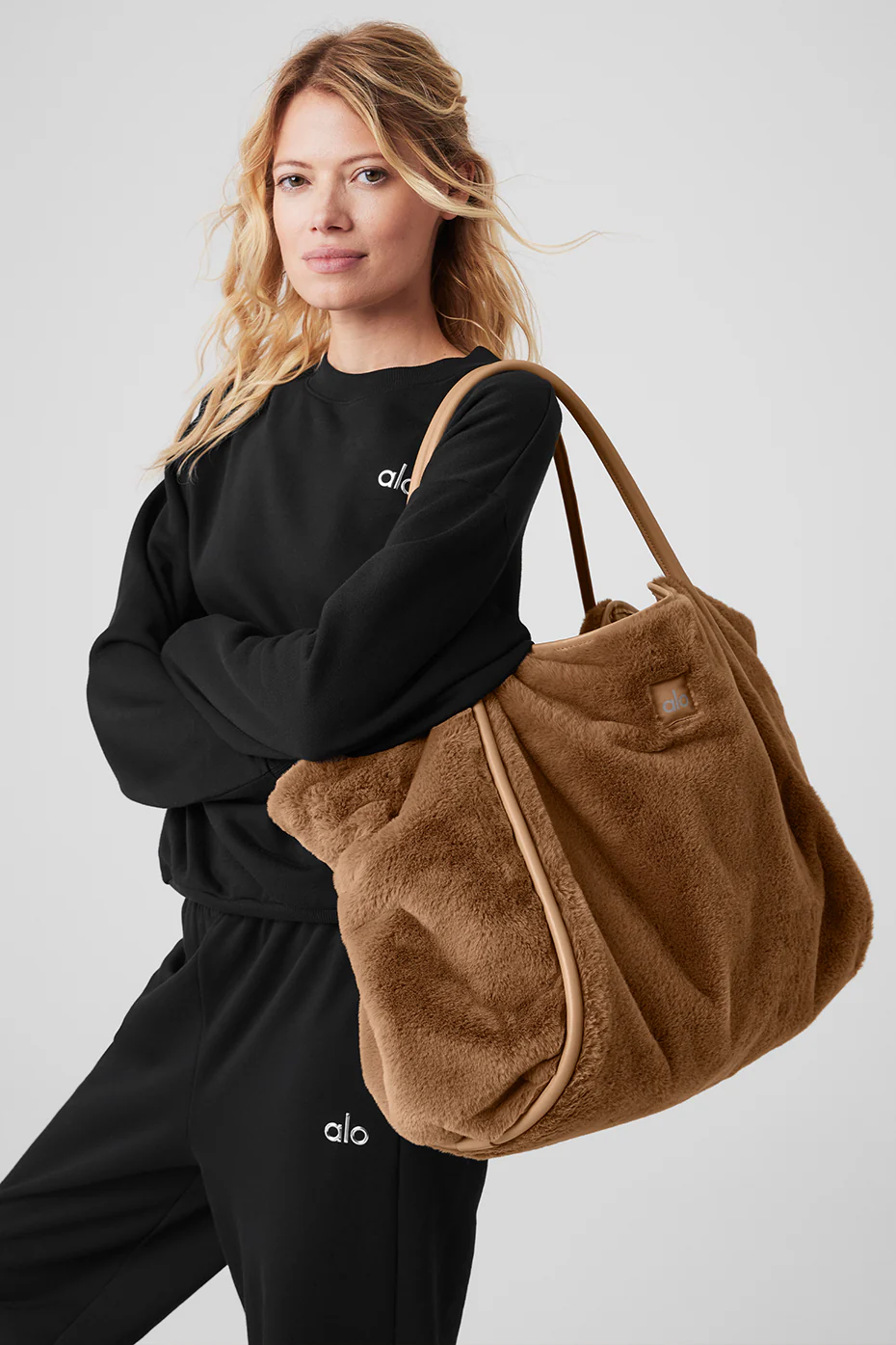 Alo Yoga Faux Fur Tote Bag – Toasted Almond online