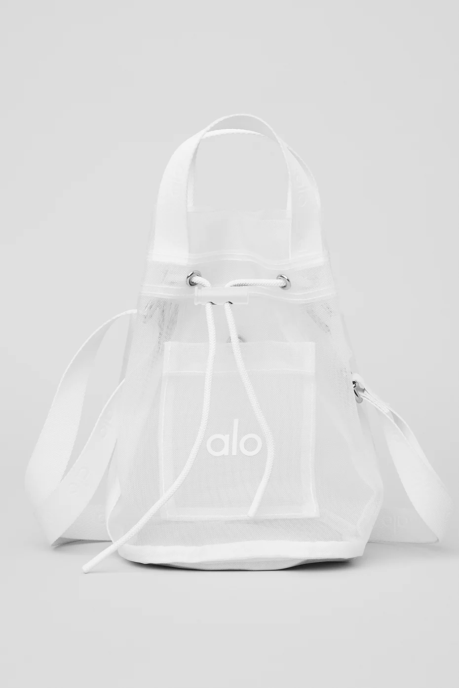 Alo Yoga Sheer Cross Body Bucket Bag – White online
