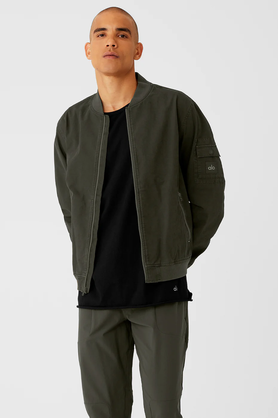 Alo Yoga Division Ripstop Bomber Jacket – Stealth Green online