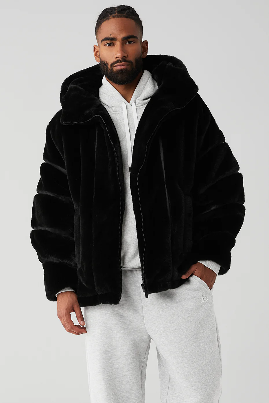 Alo Yoga Knock Out Faux Fur Jacket - Black Alo Yoga Knock Out Faux Fur Jacket – Black online