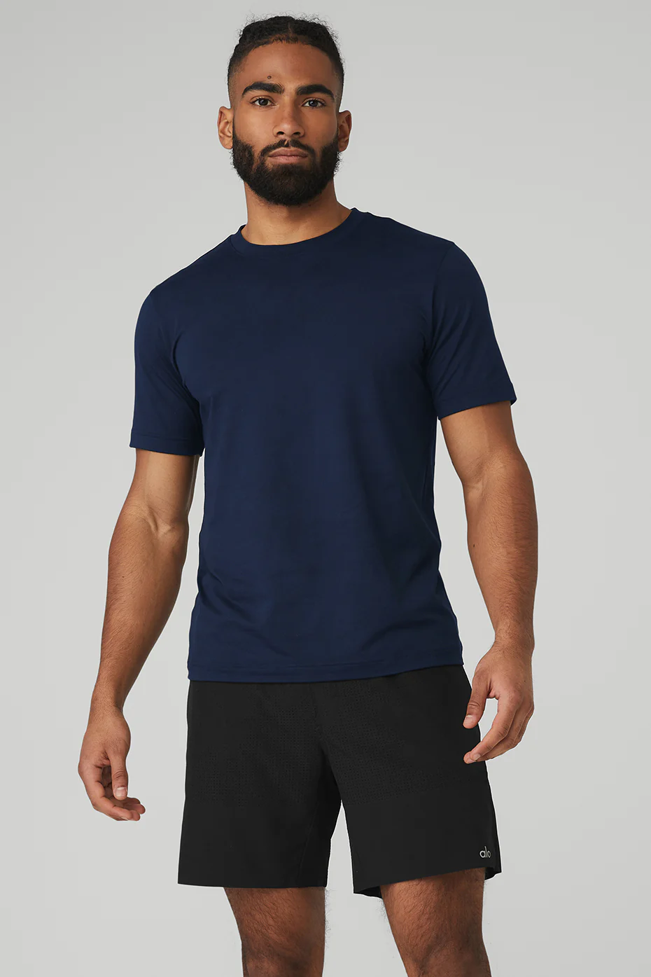 Alo Yoga Conquer Reform Crewneck Short Sleeve – Navy online