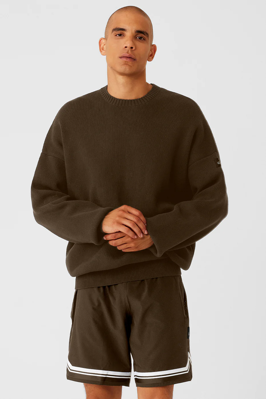 Alo Yoga Scholar Crew Neck Sweater – Espresso online