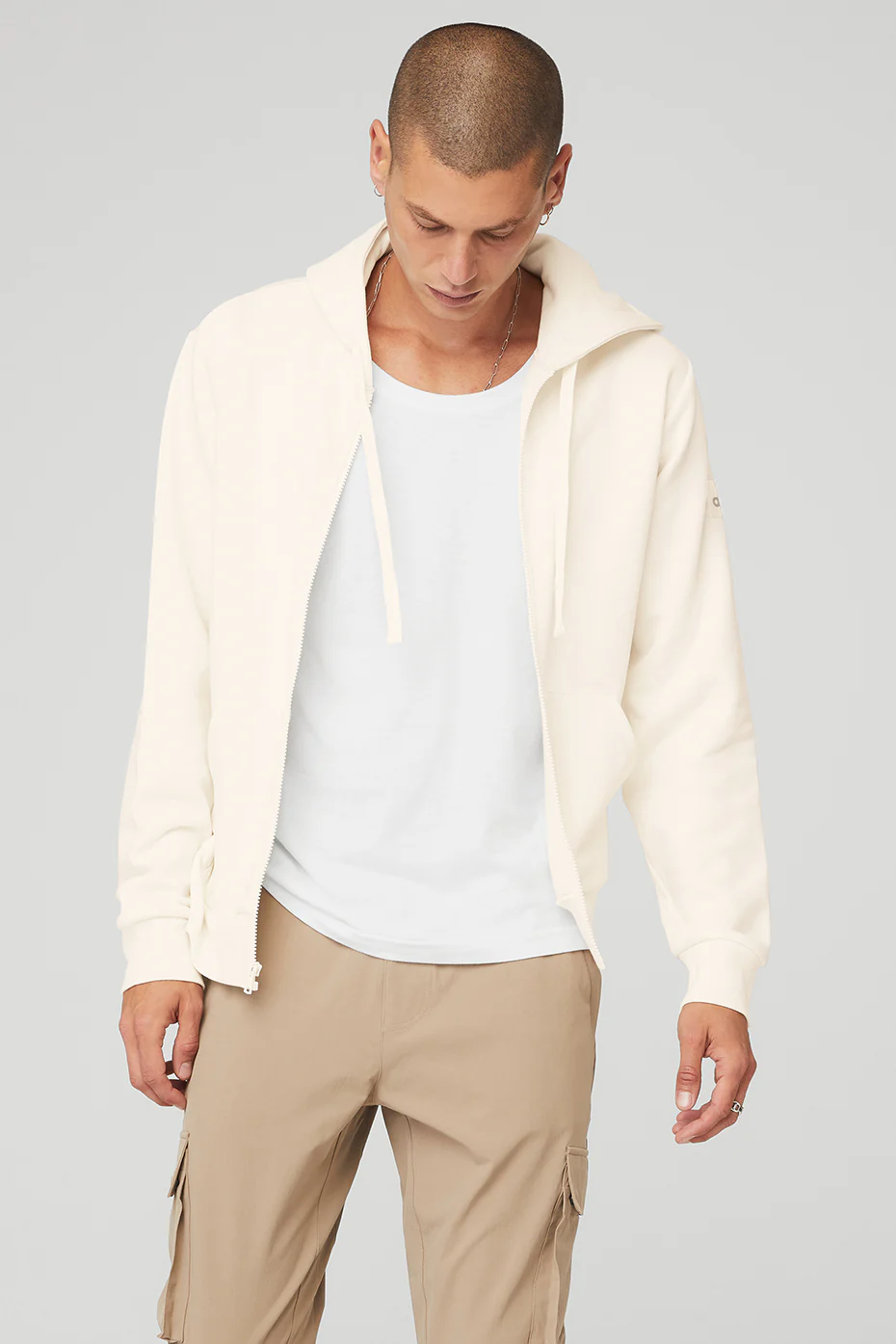 Alo Yoga Everyday Full Zip Hoodie - Ivory Alo Yoga Everyday Full Zip Hoodie – Ivory online