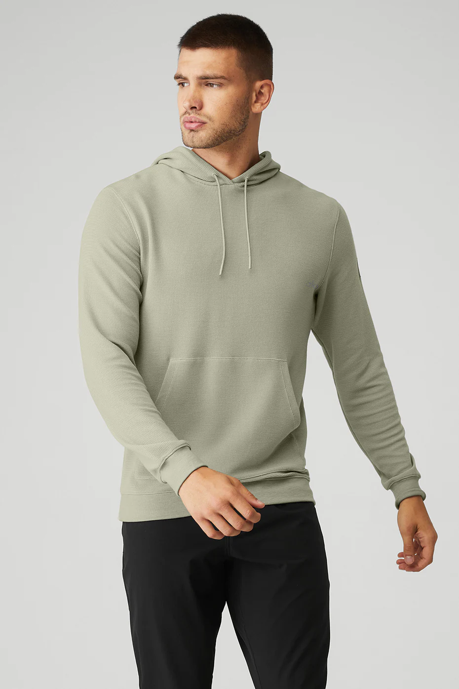 Alo Yoga Micro Waffle Fast Break Hoodie – Limestone online