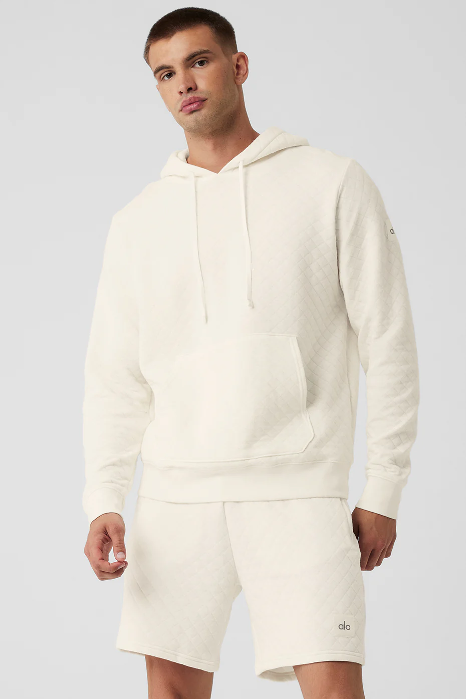 Alo Yoga Quilted Stadium Hoodie - Ivory Alo Yoga Quilted Stadium Hoodie – Ivory online