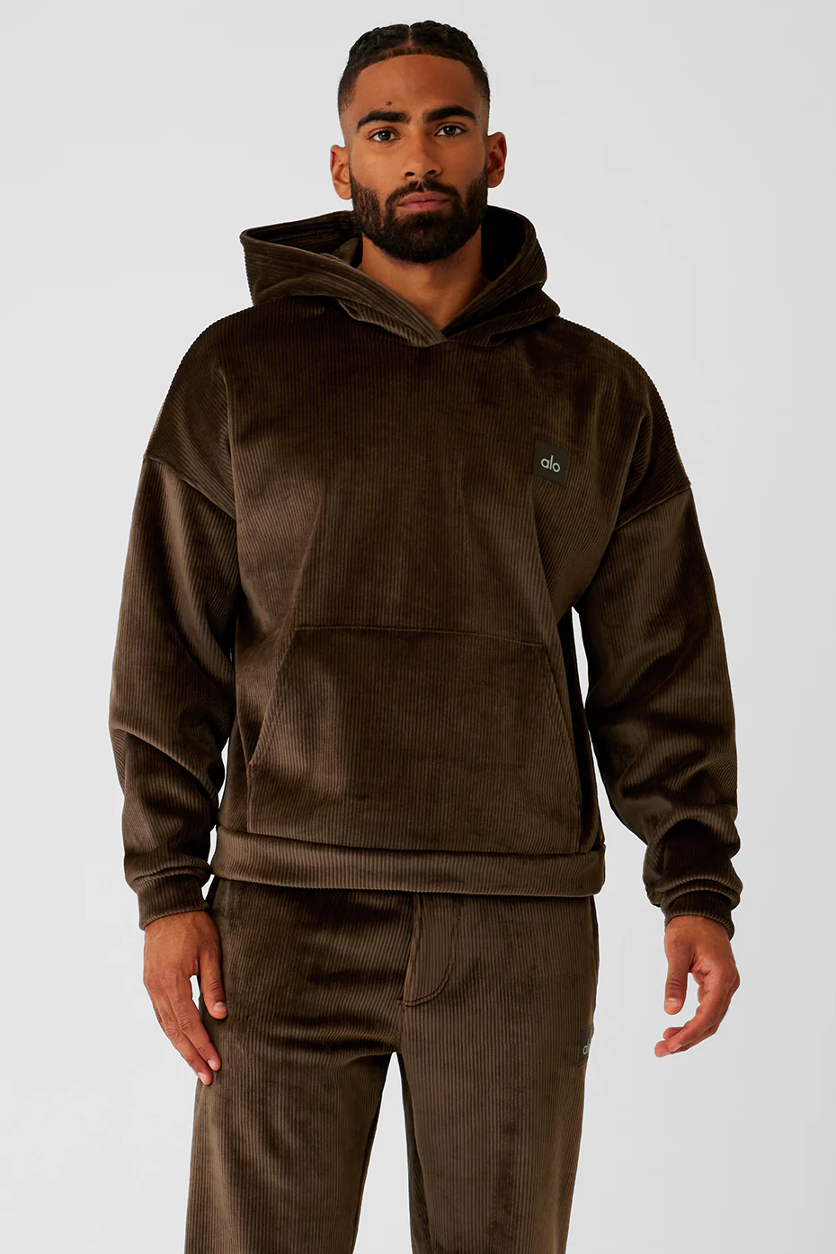 Alo Yoga Velour Baller Hoodie - Espresso Alo Yoga Velour Baller Hoodie – Espresso online