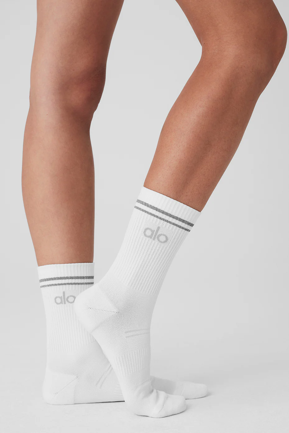 Alo Yoga Unisex Half-Crew Performance Sock – White online