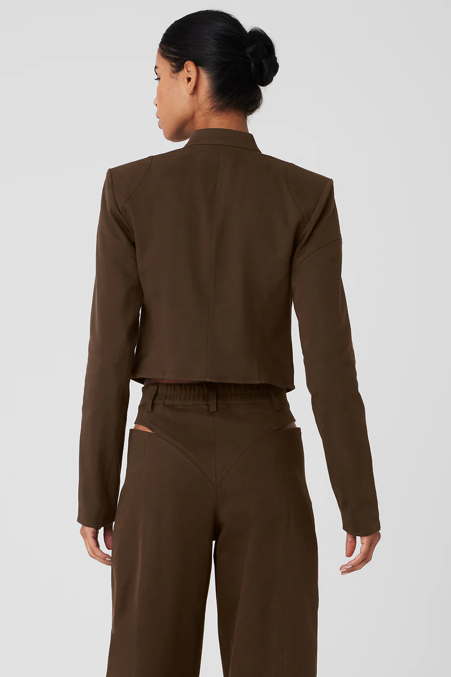 Alo Yoga Cropped Full Throttle Moto Jacket – Espresso online