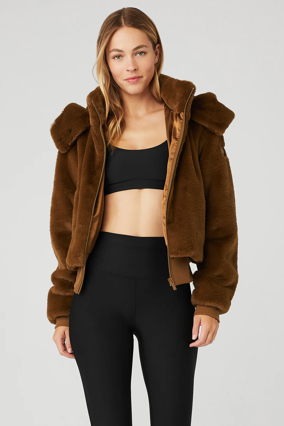 Alo Yoga Faux Fur Foxy Jacket - Chocolate Alo Yoga Faux Fur Foxy Jacket – Chocolate online
