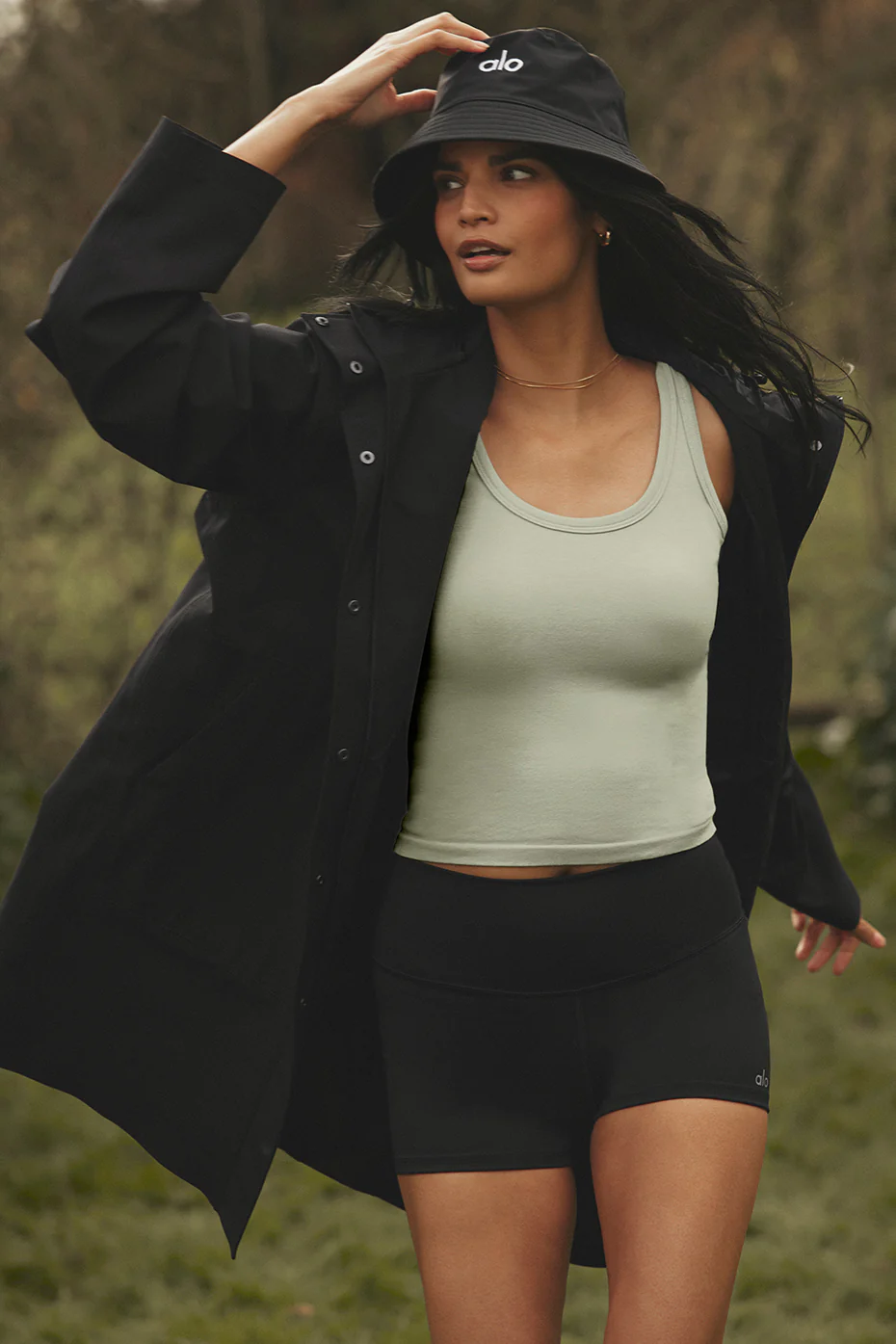 Alo Yoga Rain Or Shine Long Coat – Black online