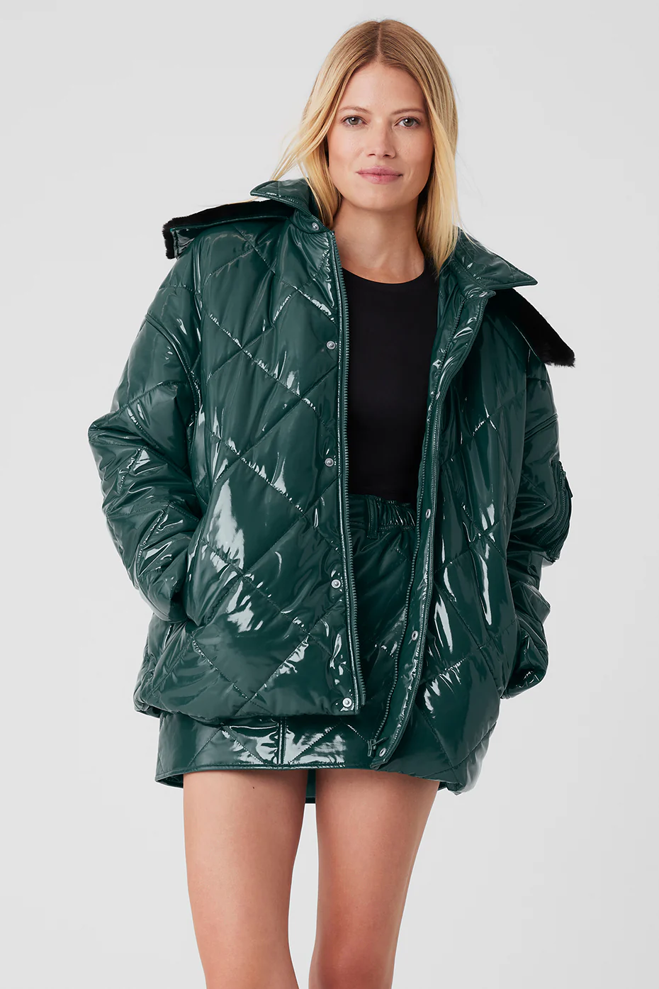 Alo Yoga Snomoto Puffer Jacket – Midnight Green online