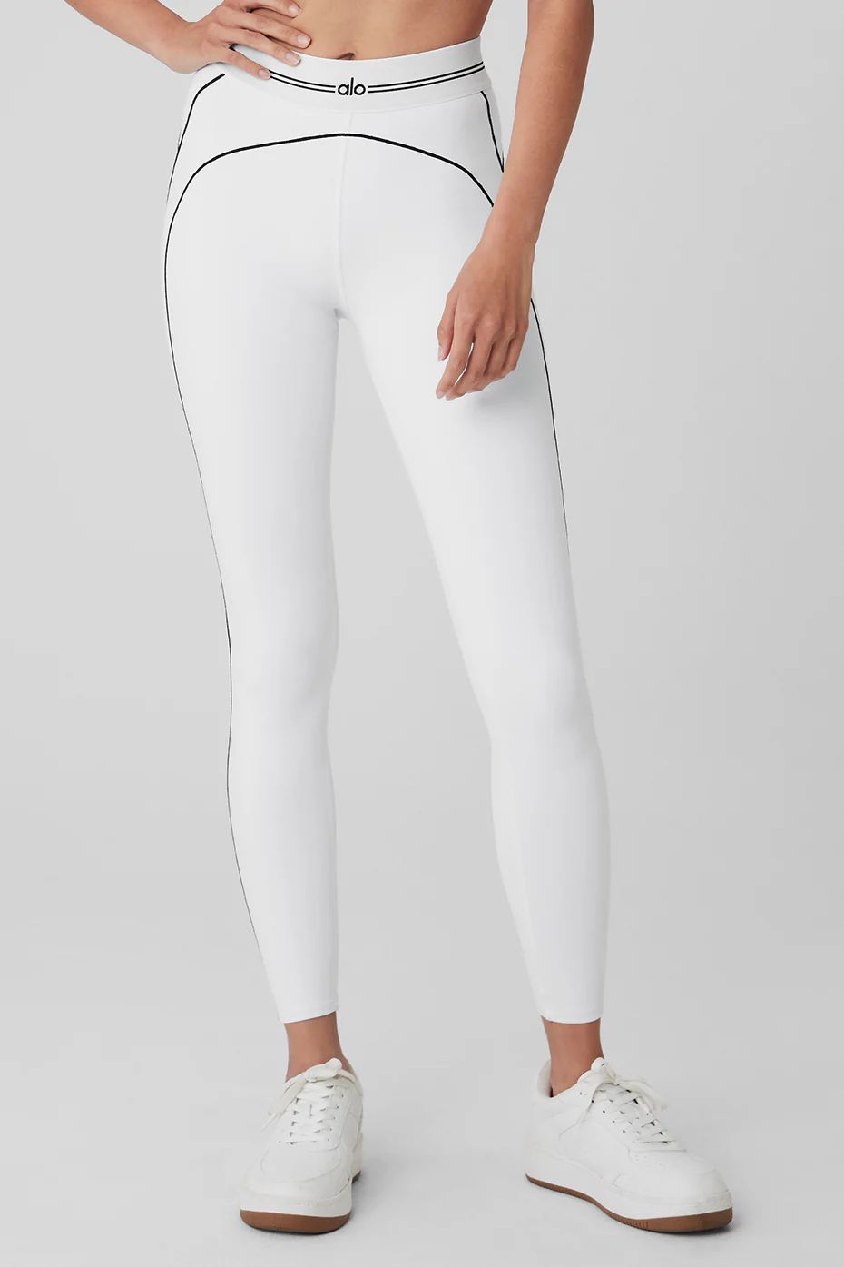 Alo Yoga Airbrush High-Waist Heart Throb Legging – White/Black online