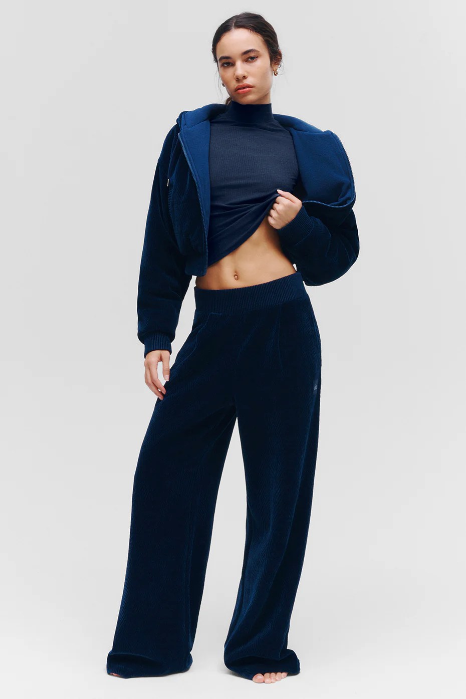 Alo Yoga High-Waist Cozy Day Wide Leg Pant - Navy Alo Yoga High-Waist Cozy Day Wide Leg Pant – Navy online