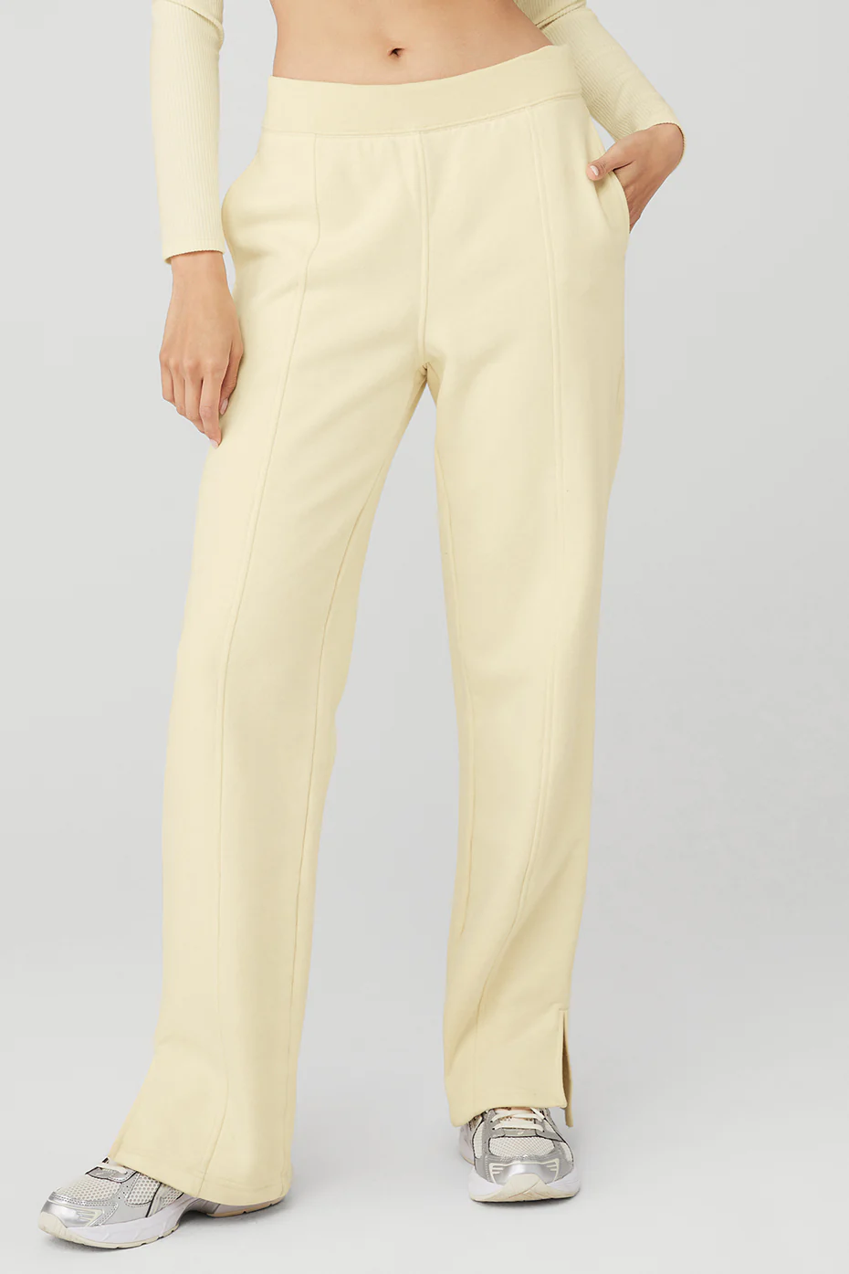 Alo Yoga High-Waist Free Time Straight Leg Sweatpant - French Vanilla Alo Yoga High-Waist Free Time Straight Leg Sweatpant – French Vanilla online