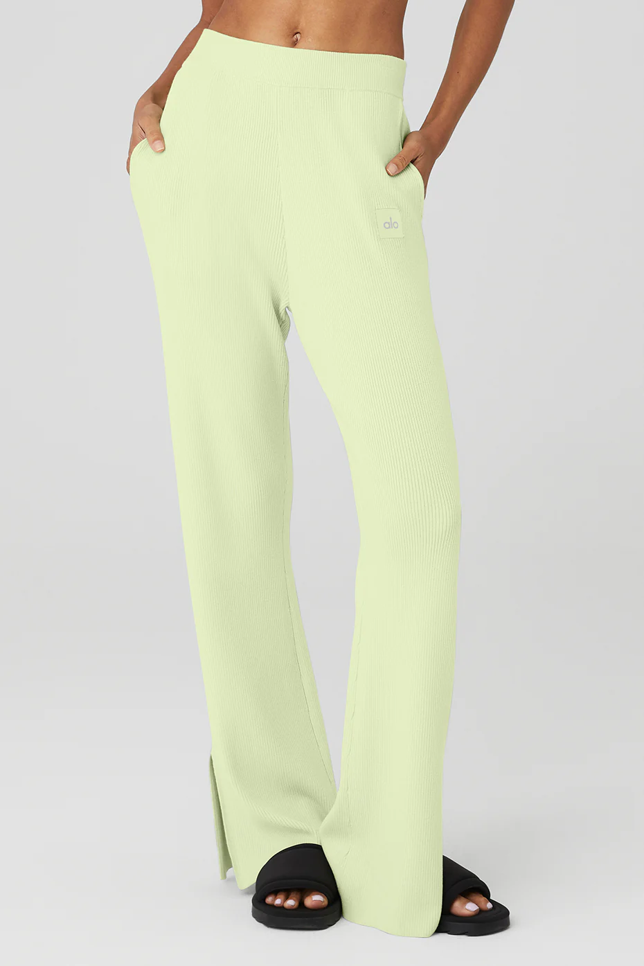 Alo Yoga Knit High-Waist Salana Wide Leg Pant - Iced Green Tea Alo Yoga Knit High-Waist Salana Wide Leg Pant – Iced Green Tea online