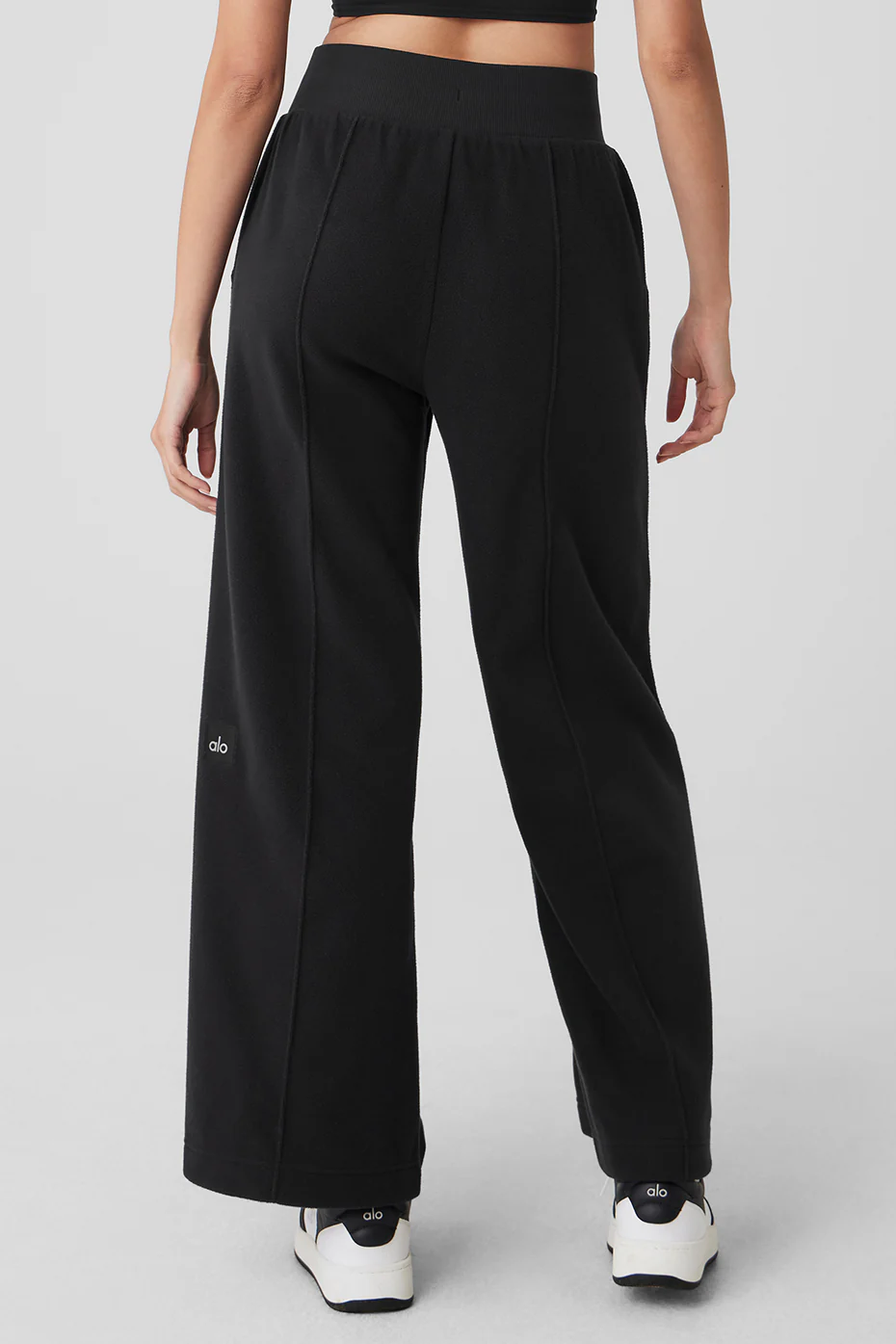 Alo Yoga Polar Fleece High-Waist Snowdrift Wide Leg Pant – Black online