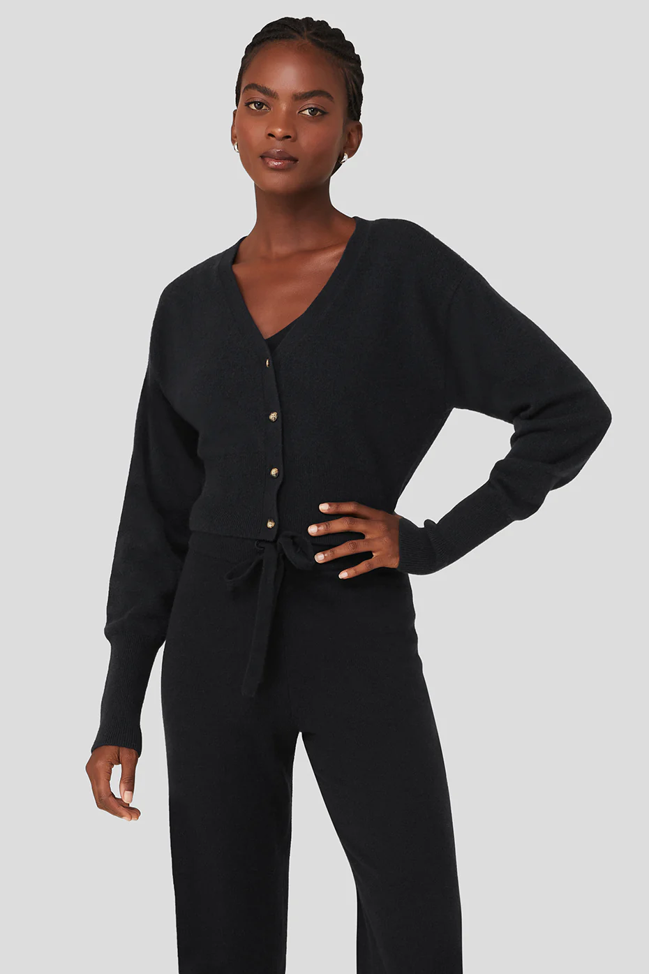 Alo Yoga Cashmere Jet Set Cardigan - Black Alo Yoga Cashmere Jet Set Cardigan – Black online