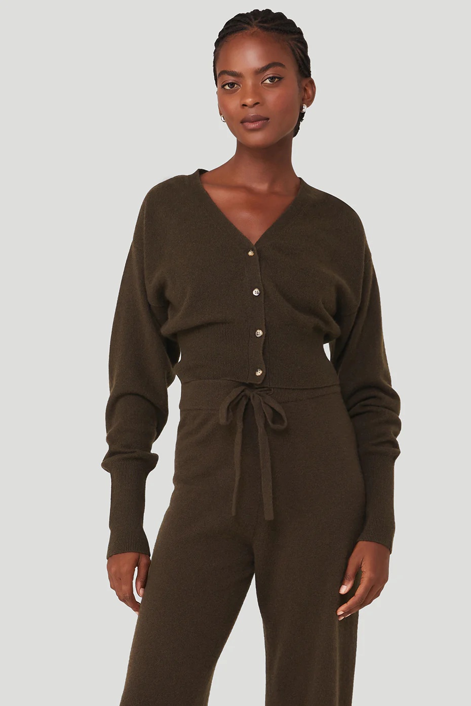 Alo Yoga Cashmere Jet Set Cardigan – Espresso online