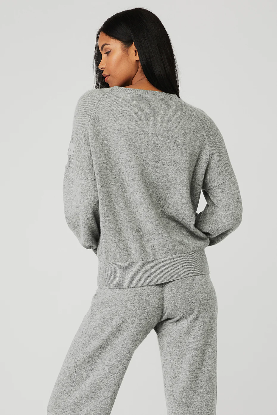 Alo Yoga Cashmere Jet Set Crew – Dove Grey Heather online