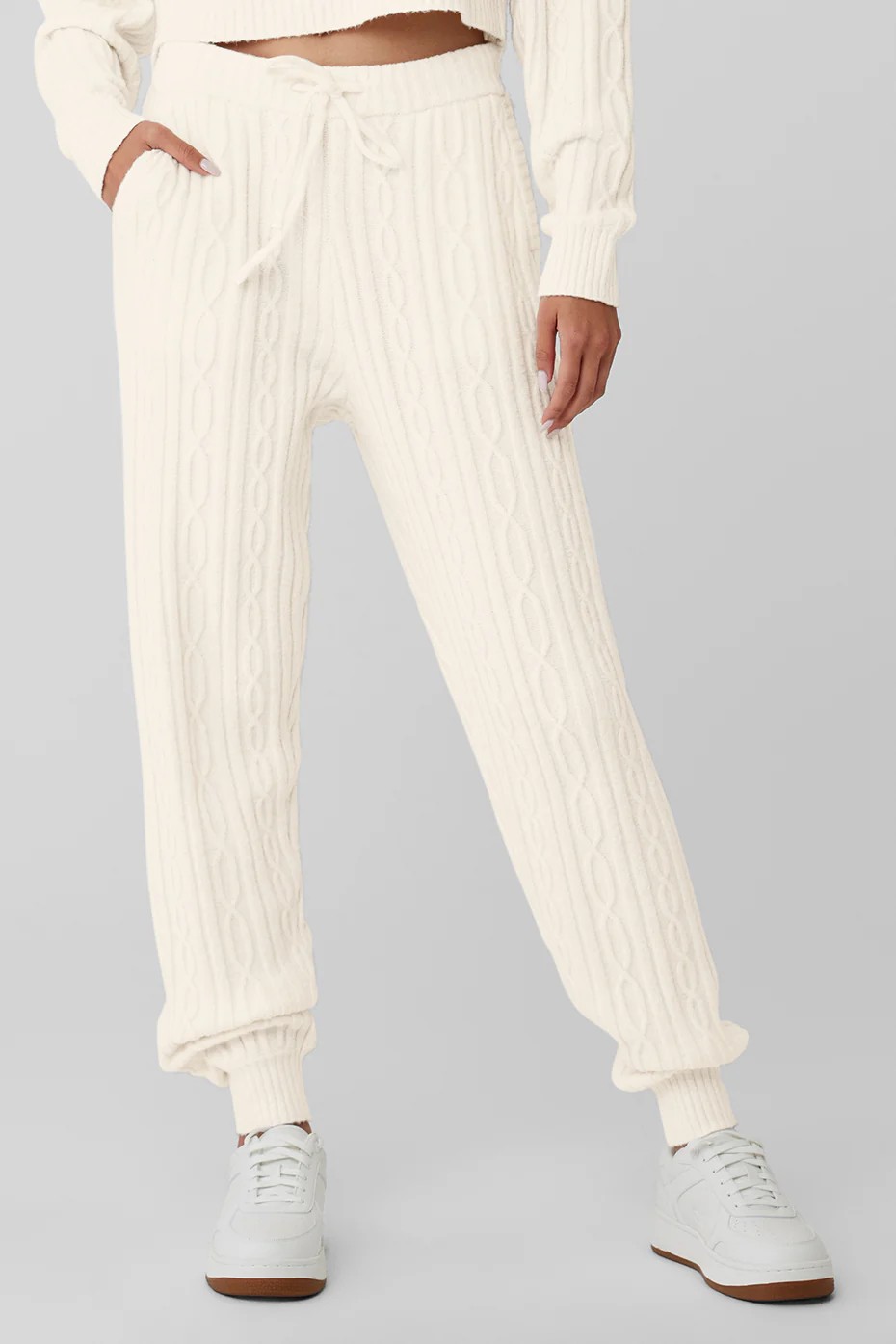Alo Yoga Cable Knit Winter Bliss Pant – Ivory online