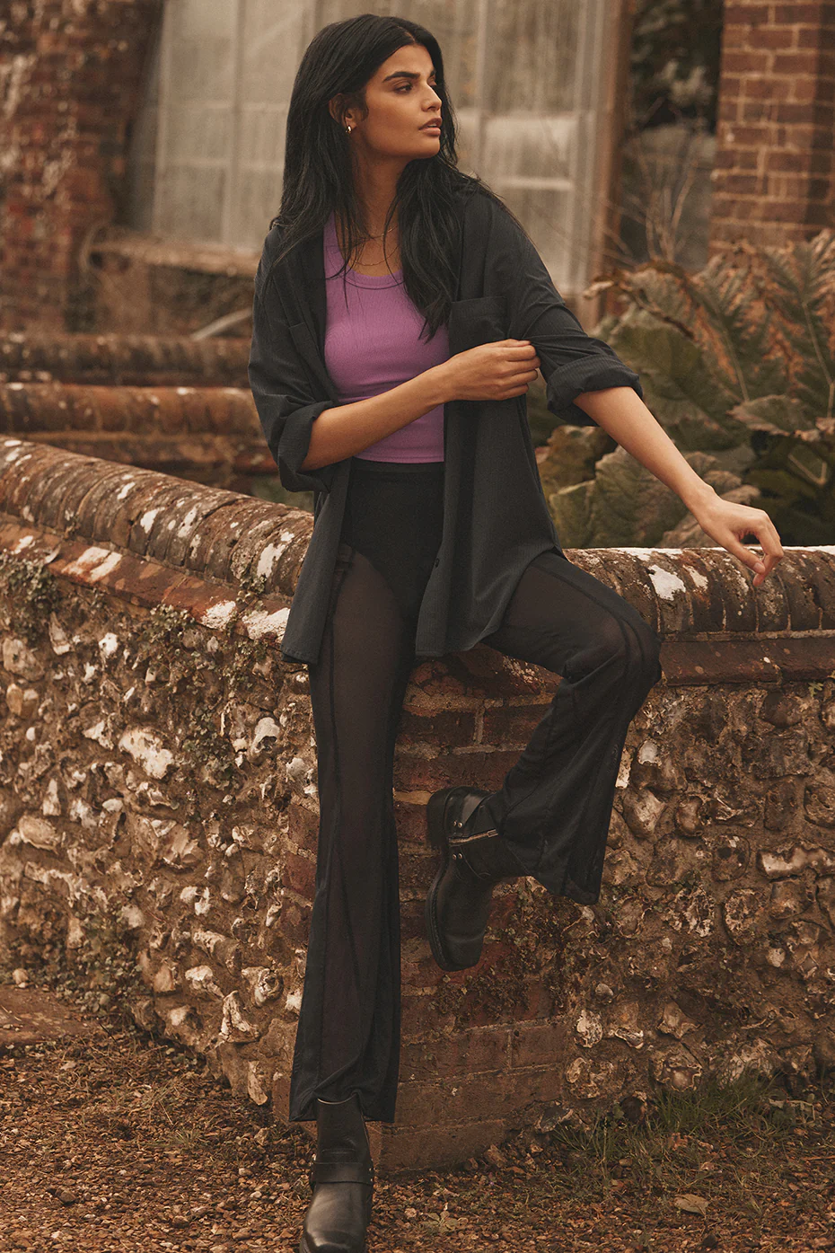 Alo Yoga Mesh High-Waist Flicker Pant – Black online