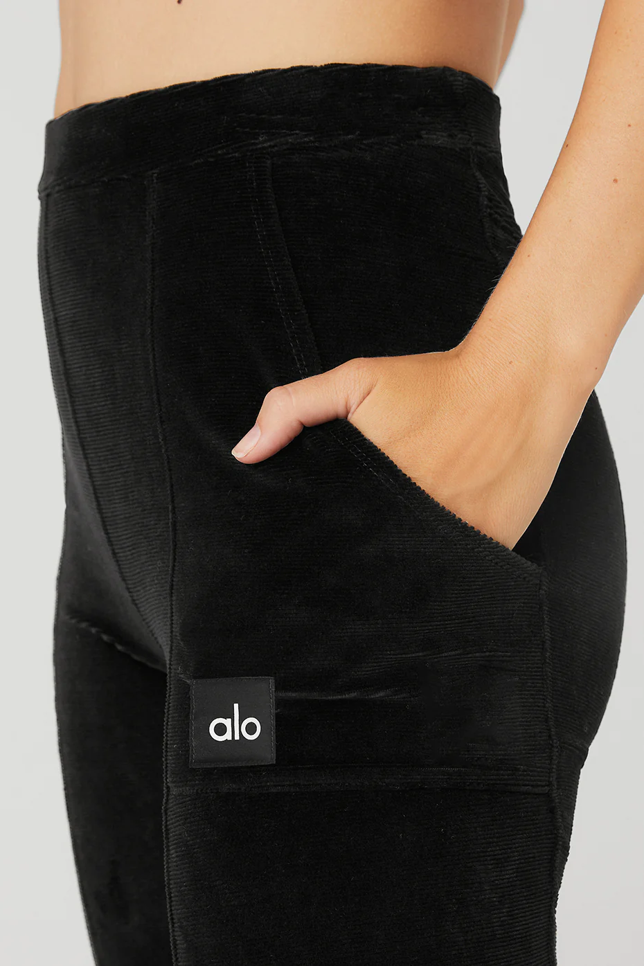 Alo Yoga Micro Corduroy High-Waist Winter Break Flare Pant – Black online