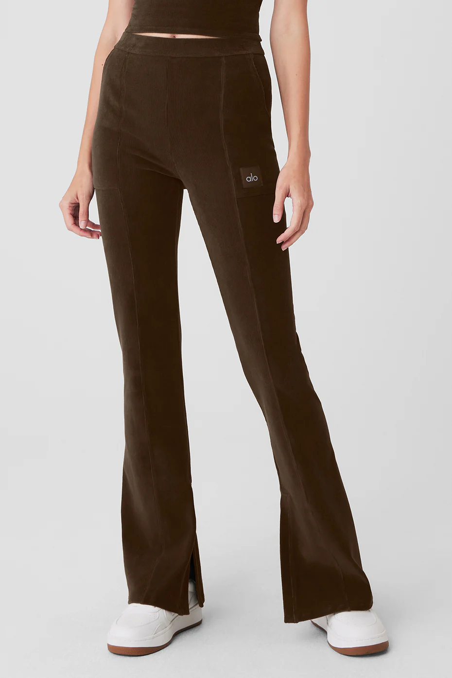 Alo Yoga Micro Corduroy High-Waist Winter Break Flare Pant – Espresso online