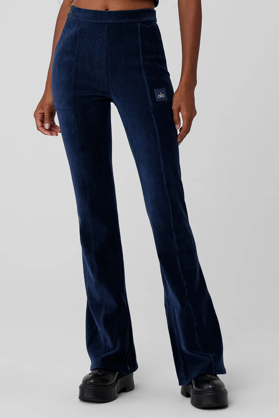 Alo Yoga Micro Corduroy High-Waist Winter Break Flare Pant – Navy online