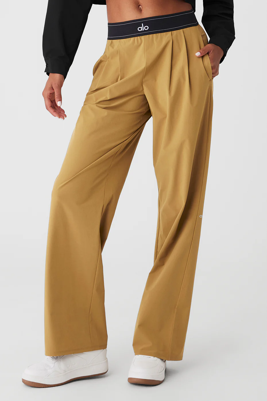 Alo Yoga Suit Up Trouser - Golden Olive Branch/Black Alo Yoga Suit Up Trouser – Golden Olive Branch/Black online