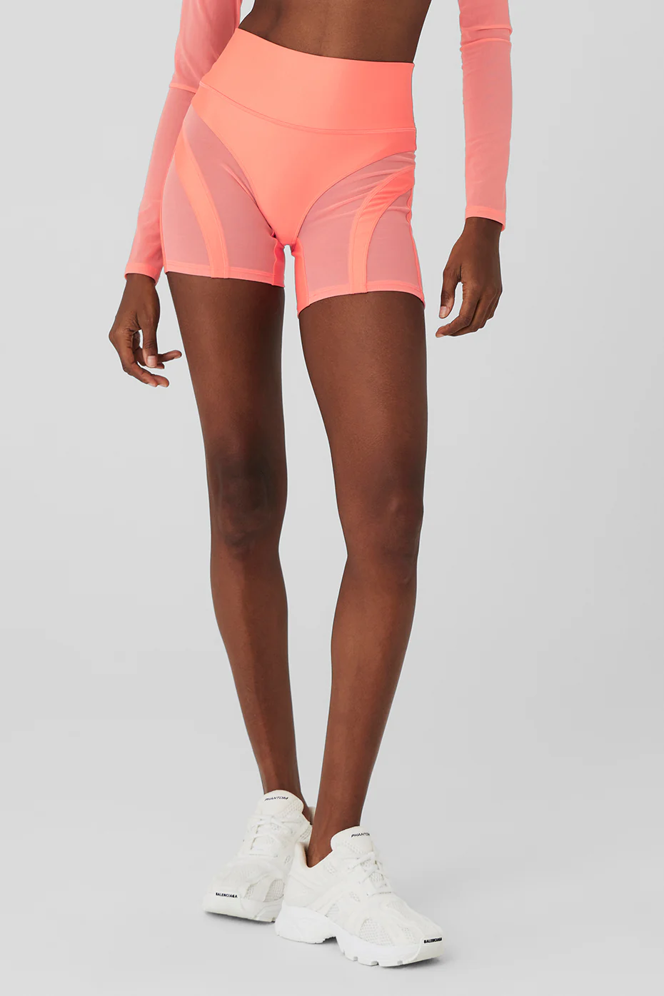 Alo Yoga 5 Airlift Heat Wave Biker Short – Candy Orange online