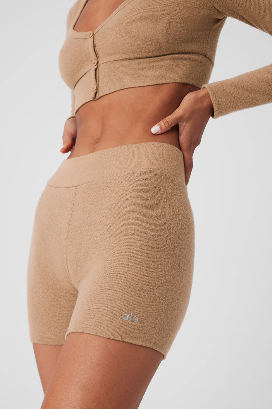 Alo Yoga Alolux High-Waist Me Time Short – Toasted Almond online