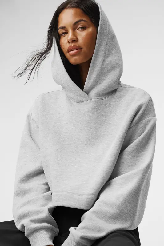 Alo Yoga Bae Hoodie - Athletic Heather Grey Alo Yoga Bae Hoodie – Athletic Heather Grey online