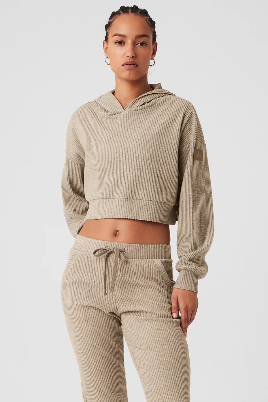 Alo Yoga Muse Hoodie - Gravel Heather Alo Yoga Muse Hoodie – Gravel Heather online