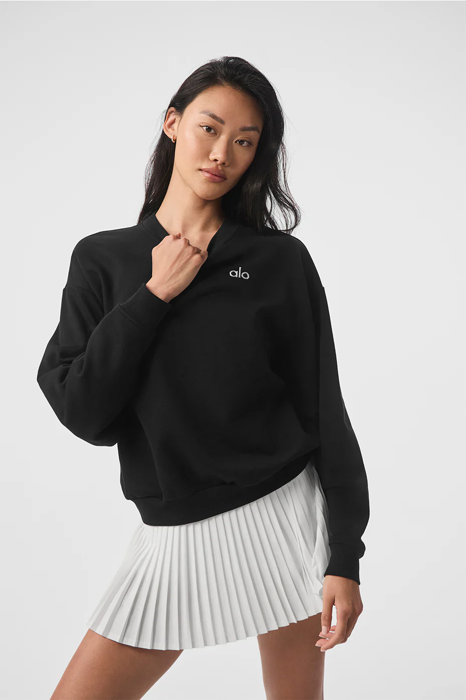 Alo Yoga Accolade Crew Neck Pullover – Black online