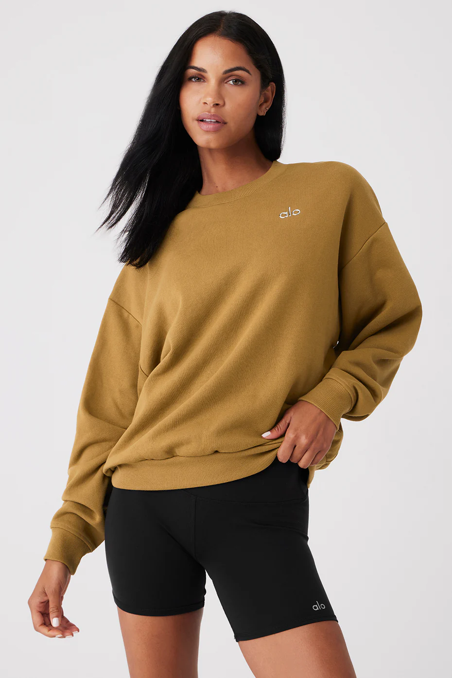 Alo Yoga Accolade Crew Neck Pullover – Golden Olive Branch online