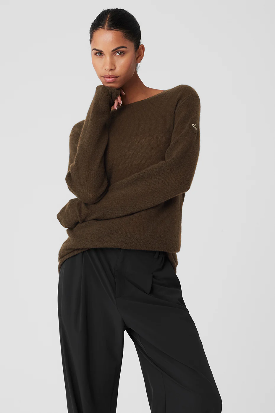 Alo Yoga Cashmere Reform Long Sleeve – Espresso online