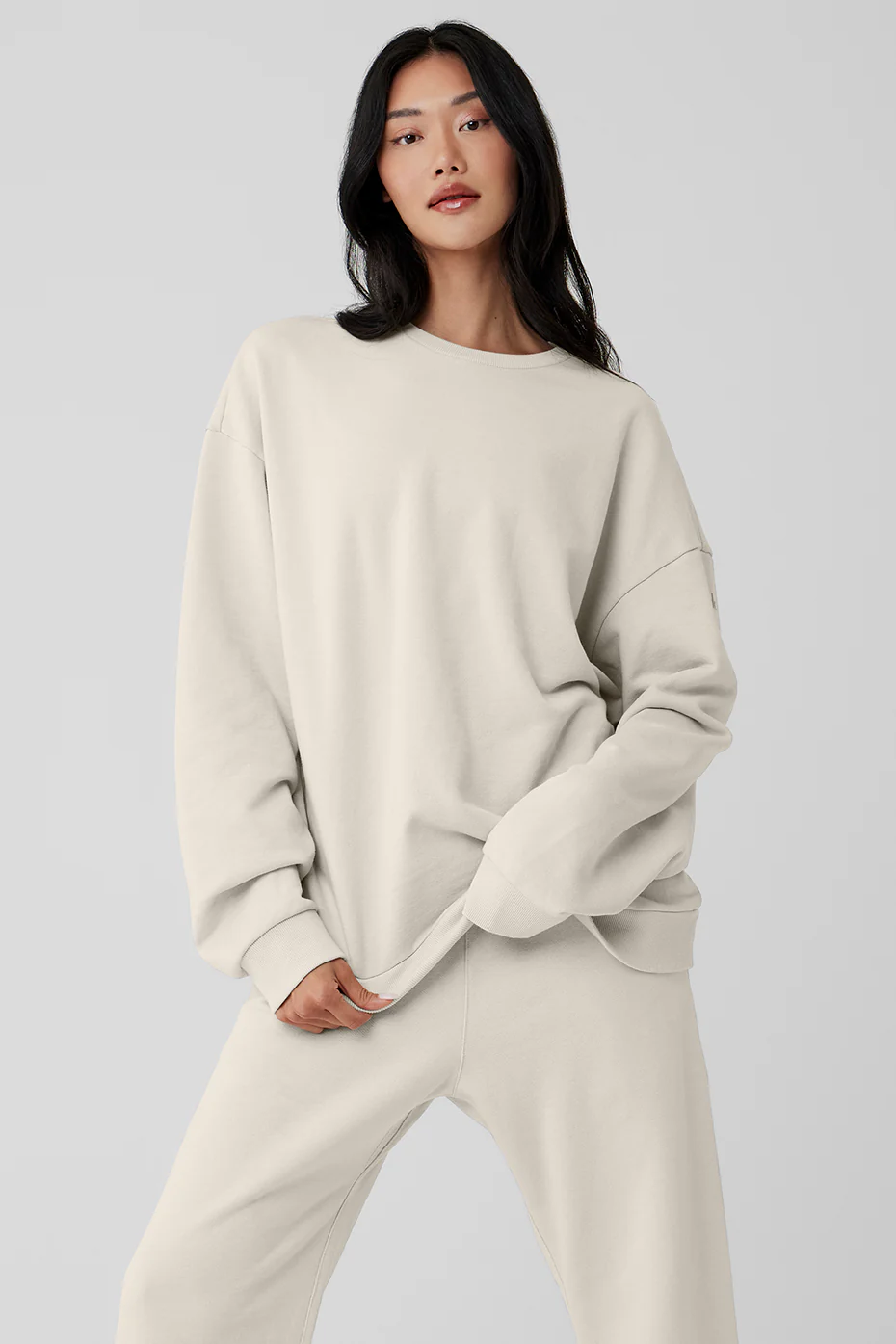 Alo Yoga Chill Crew Neck Pullover – Bone online
