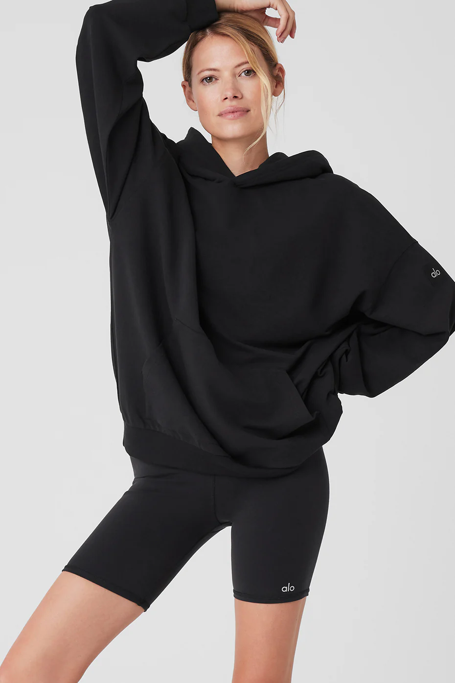 Alo Yoga Double Take Hoodie - Black Alo Yoga Double Take Hoodie – Black online