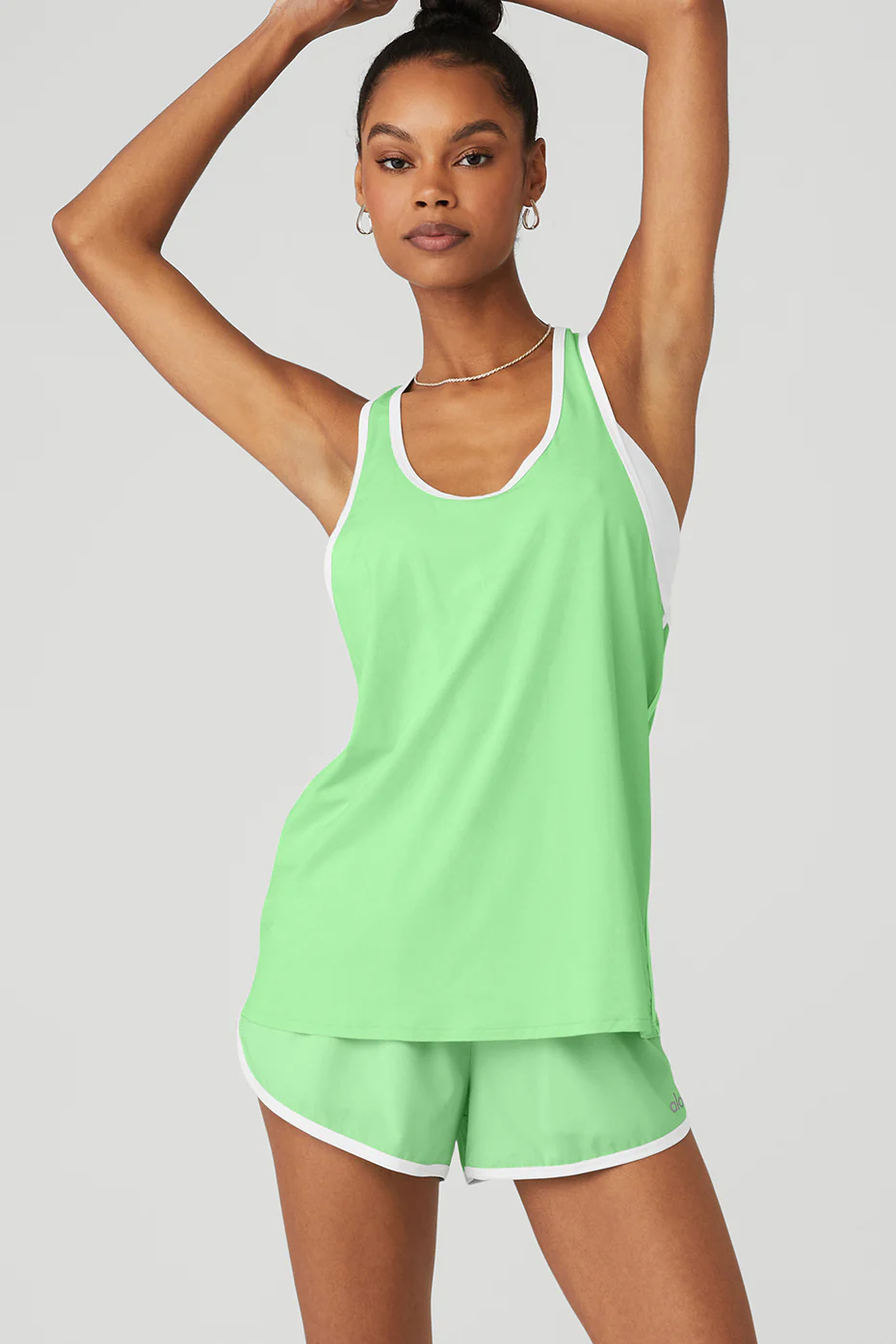 Alo Yoga Ivy League Tank - Ultramint/White Alo Yoga Ivy League Tank – Ultramint/White online