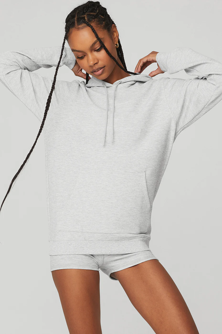 Alo Yoga Micro Waffle Fast Break Hoodie - Athletic Heather Grey Alo Yoga Micro Waffle Fast Break Hoodie – Athletic Heather Grey online