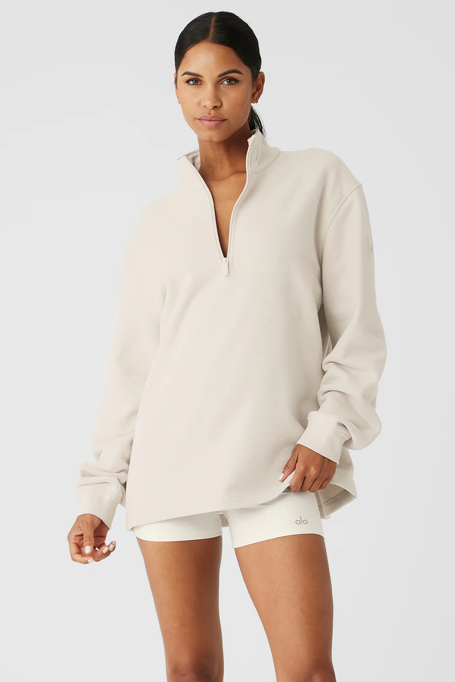 Alo Yoga Renown Heavy Weight 1/4 Zip - Bone Alo Yoga Renown Heavy Weight 1/4 Zip – Bone online