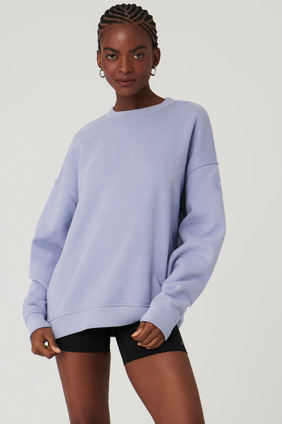 Alo Yoga Renown Heavy Weight Crew Neck Pullover - Icy Purple Alo Yoga Renown Heavy Weight Crew Neck Pullover – Icy Purple online