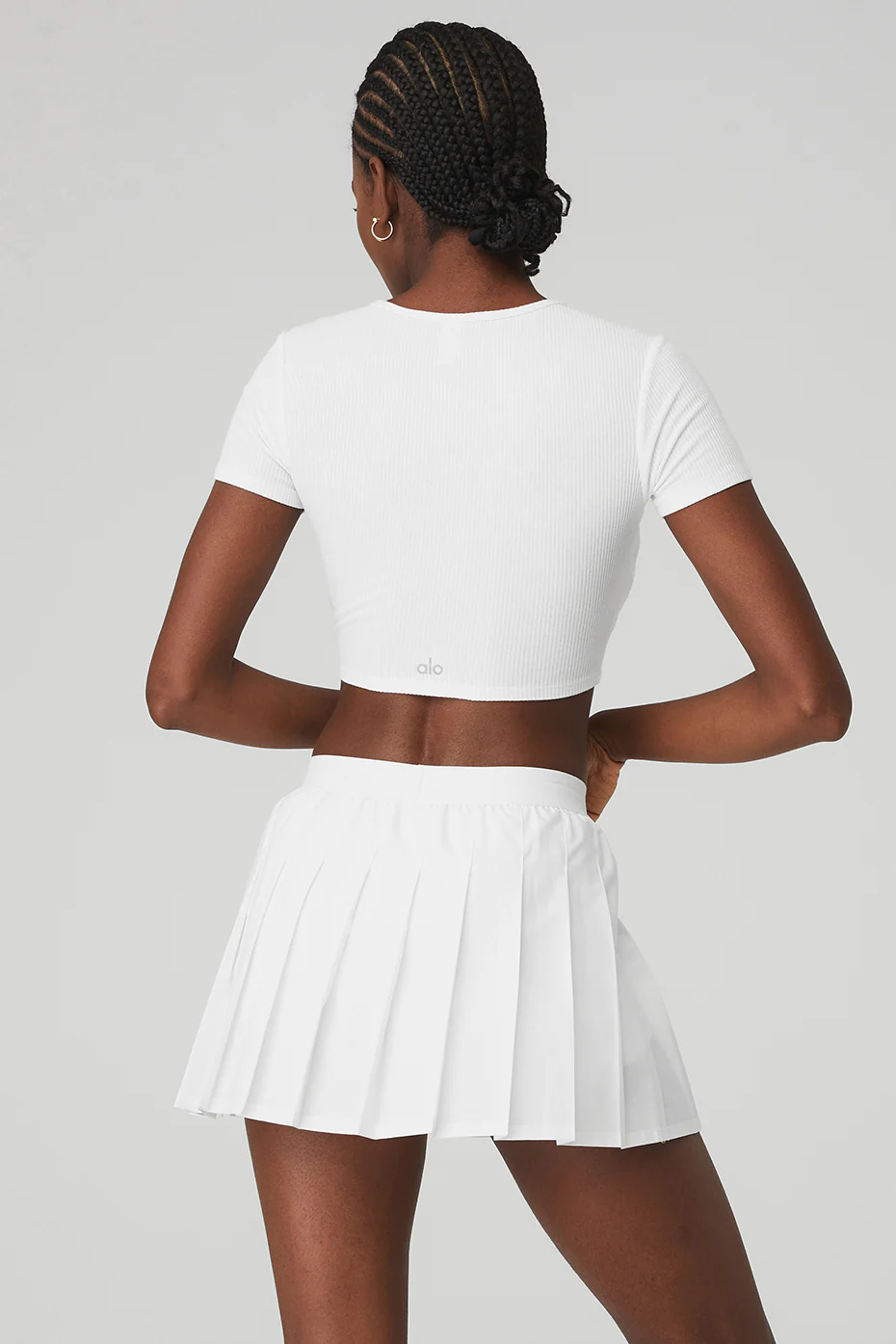 Alo Yoga Ribbed Knotty Short Sleeve – White online