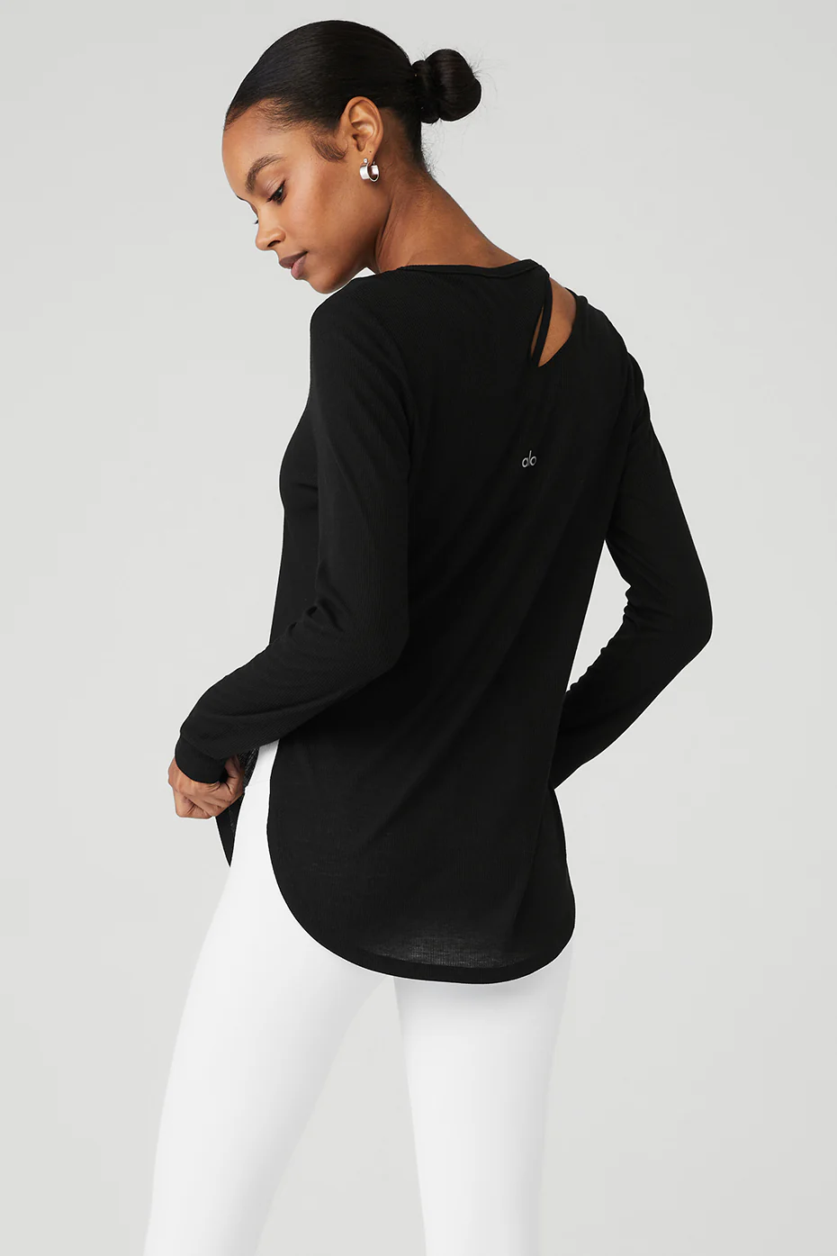 Alo Yoga Ribbed Peak Long Sleeve – Black online