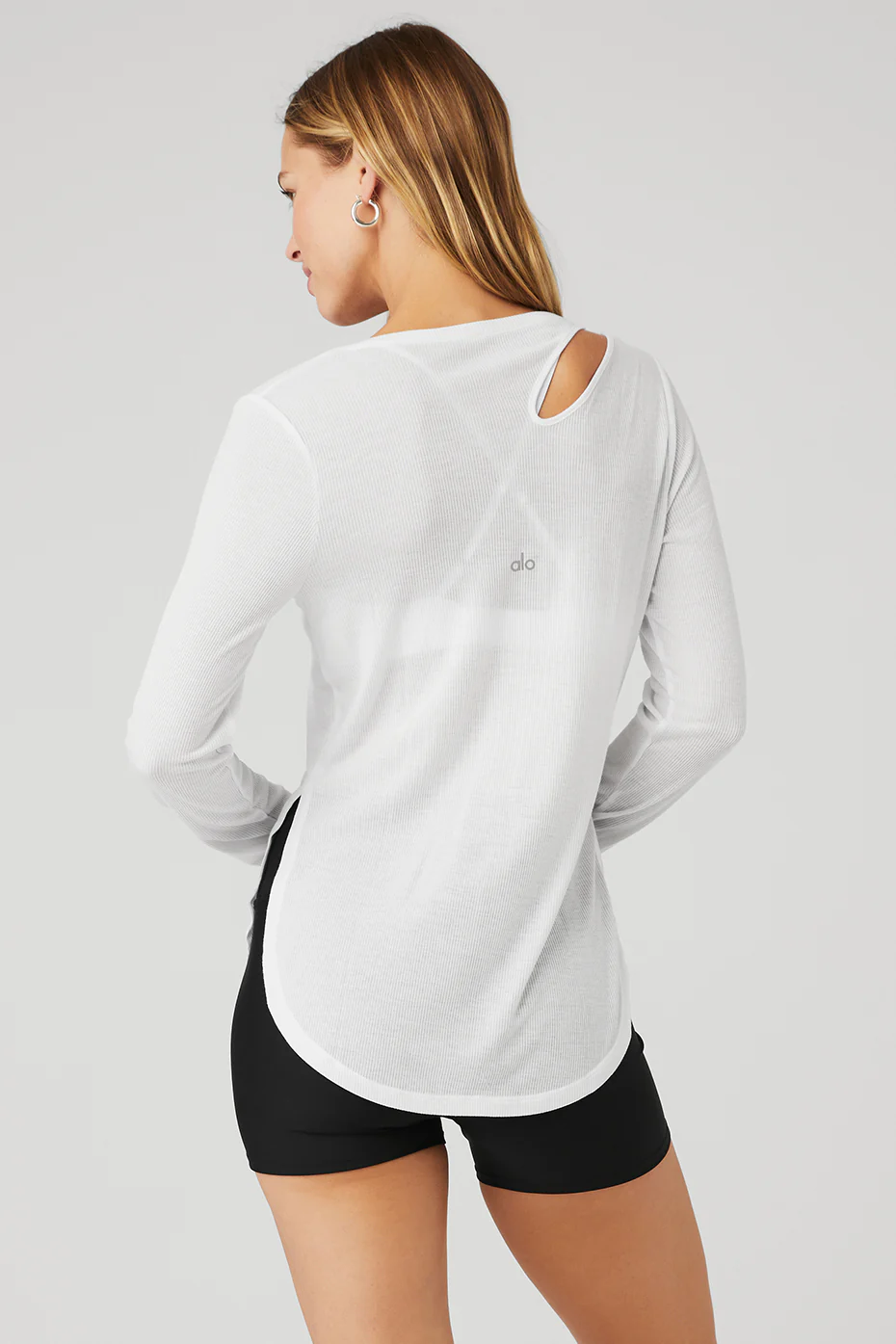 Alo Yoga Ribbed Peak Long Sleeve – White online