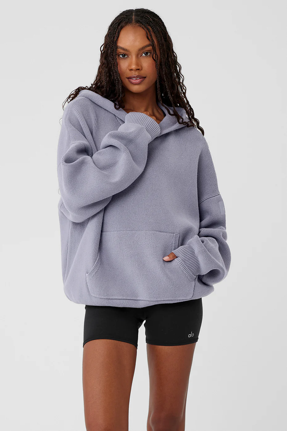 Alo Yoga Scholar Hooded Sweater – Fog online