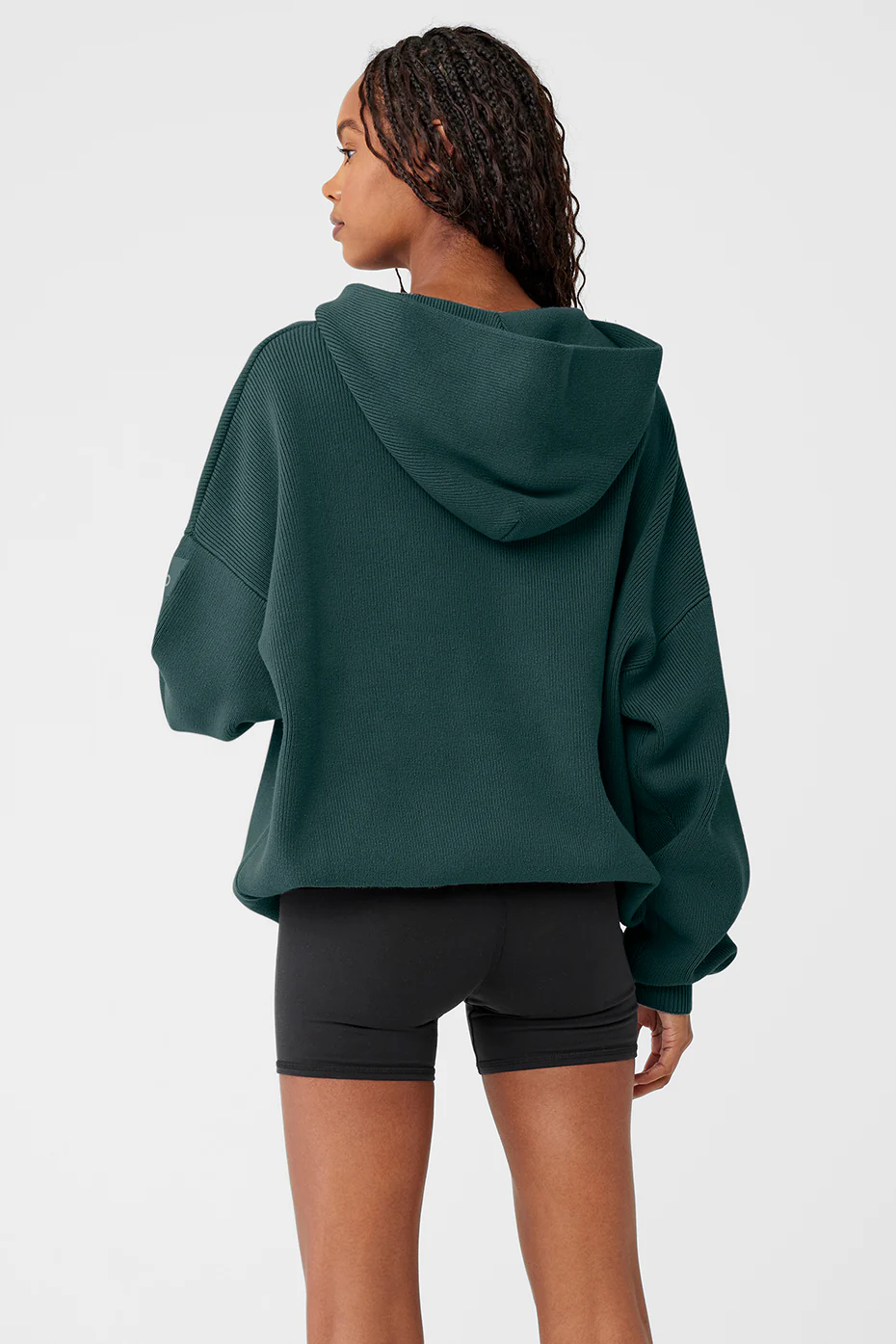 Alo Yoga Scholar Hooded Sweater – Midnight Green online